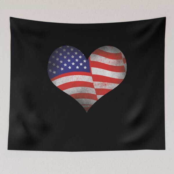 Item preview, USA Flag Heart designed and sold by TomGiantDesigns.