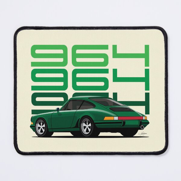 Item preview, Green Porsche 911 964 illustration designed and sold by blackdogshop.
