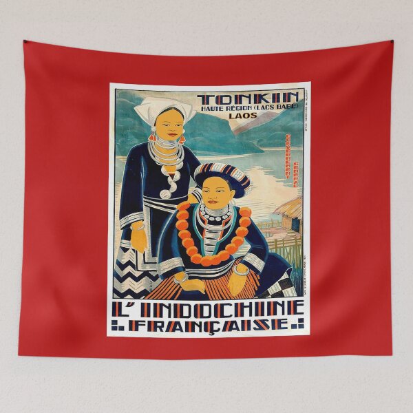 Item preview,  Laos Vintage L' Indochine Francaise Tonkin Rare Travel and Tourism Advertising Print designed and sold by posterbobs.