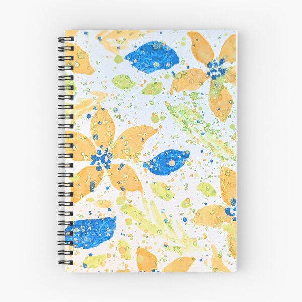 Item preview, Fall Flower Pattern with Blue designed and sold by CarolNArt.