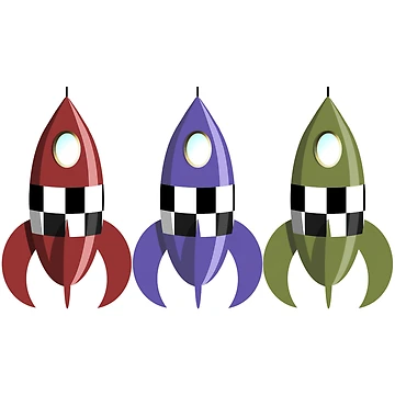 Artwork thumbnail, Three Rockets by Ravvick