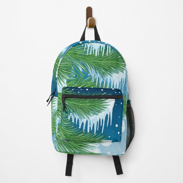 Item preview, Pine branches heavy with icicles and snow, with swirling patterns in the snowy sky designed and sold by HEMRO.