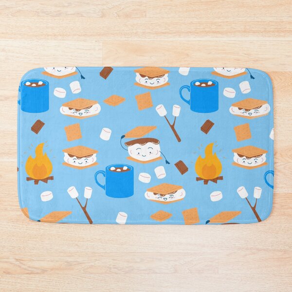 Item preview, campfire marshmallow chocolate smores blue  designed and sold by Gossip Rag.