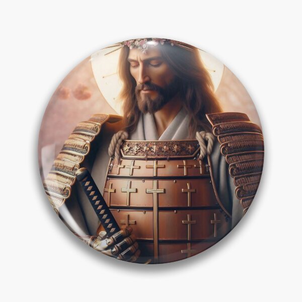 Item preview, Samurai Jesus standing in the Sakura Grove designed and sold by jay-cack.