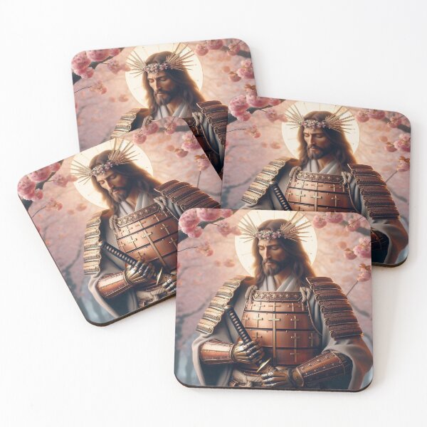 Item preview, Samurai Jesus standing in the Sakura Grove designed and sold by jay-cack.