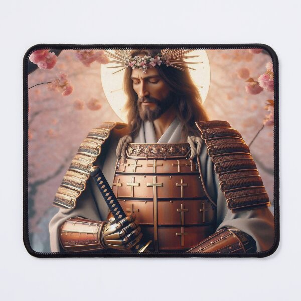 Item preview, Samurai Jesus standing in the Sakura Grove designed and sold by jay-cack.