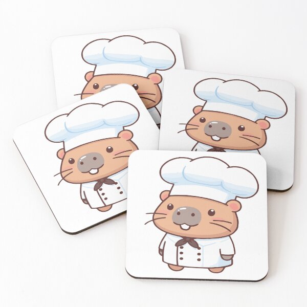 Item preview, Capychef, cute kawaii chibi capybara dressed as a chef designed and sold by AdrianMDesigns.