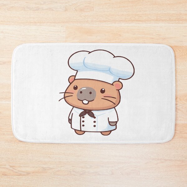 Item preview, Capychef, cute kawaii chibi capybara dressed as a chef designed and sold by AdrianMDesigns.