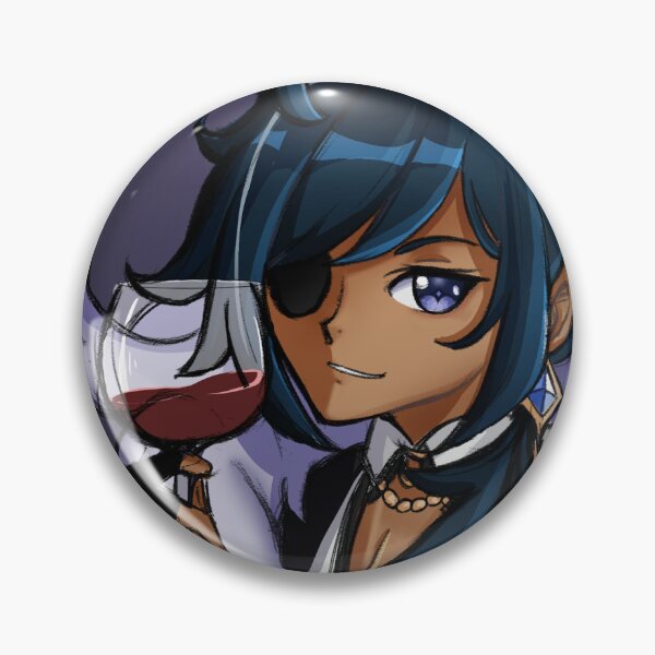 Item preview, Kaeya with his drink designed and sold by bananatcat.