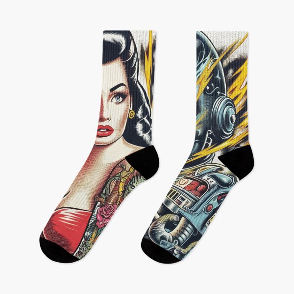 Item preview, Retro Robot Girl designed and sold by PulpVintage.