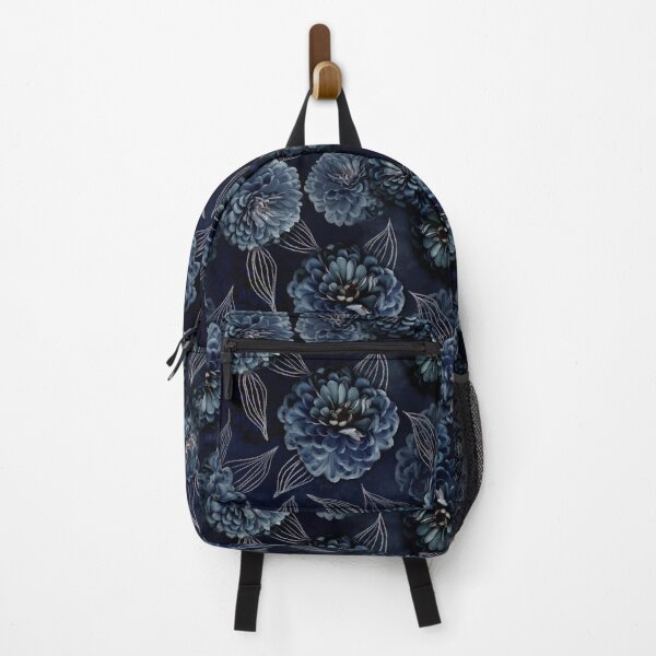 Item preview, Zinnias photographed and changed to a deep indigo blue designed and sold by KariSmithDes.