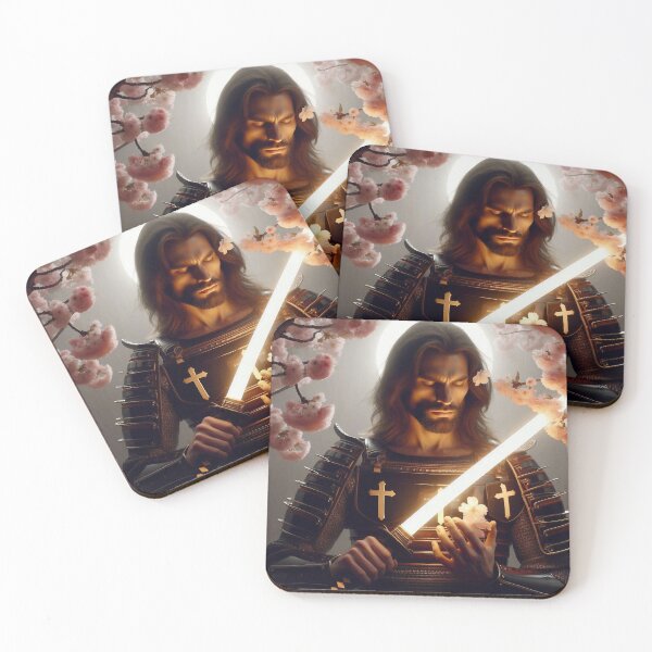 Item preview, Black Armor Samurai Jesus & Sakura designed and sold by jay-cack.