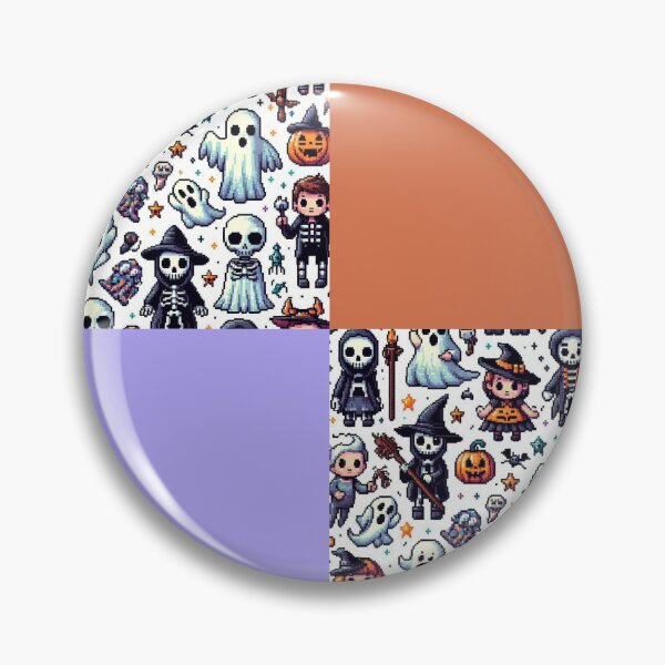 Item preview, Halloween Pixelated Pattern Skeletons Dancing designed and sold by LivingRoomZoo.