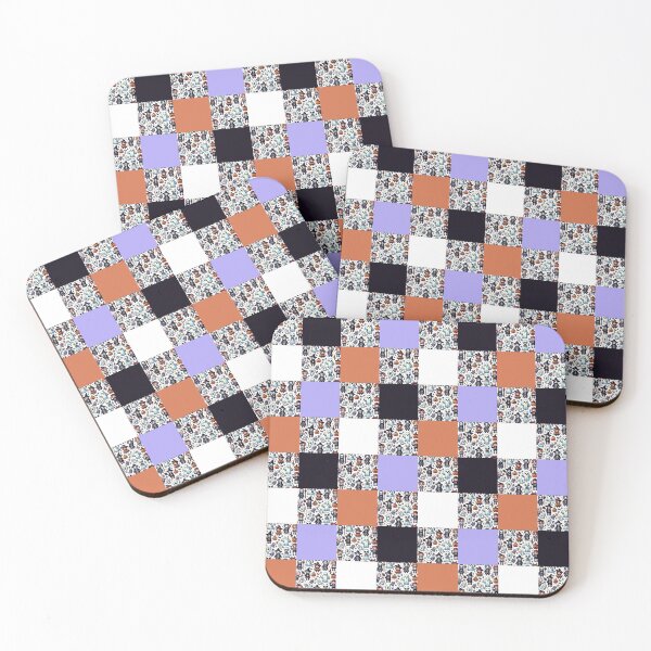 Item preview, Halloween Pixelated Pattern Skeletons Dancing designed and sold by LivingRoomZoo.