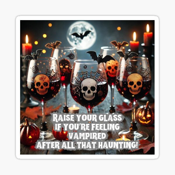 Artikel-Vorschau von Heben Sie Ihr Glas, wenn Sie sich nach all dem Spuk wie ein Vampir fühlen, designt und verkauft von Stybus.