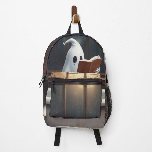 Item preview, cute ghost in bath Reading Book funny nursery Dark Academia designed and sold by inkfluenceart.