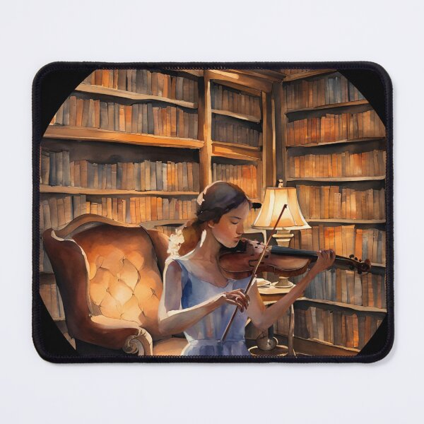 Item preview, Practicing In The Library Room - Girl Playing The Violin designed and sold by signshirtz.