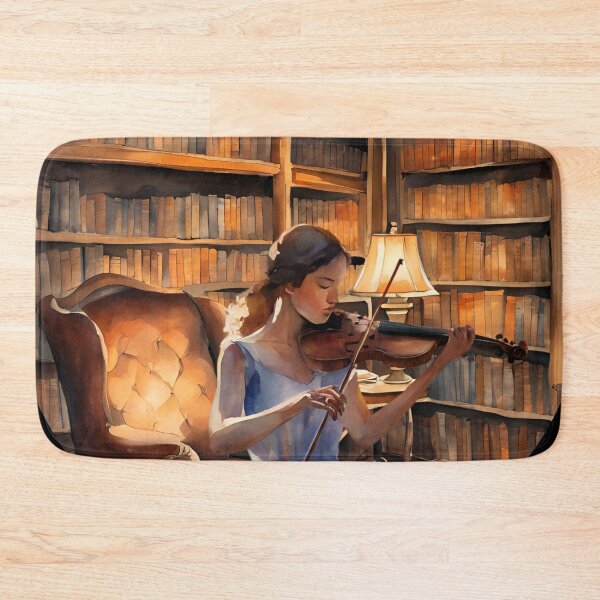 Item preview, Practicing In The Library Room - Girl Playing The Violin designed and sold by signshirtz.