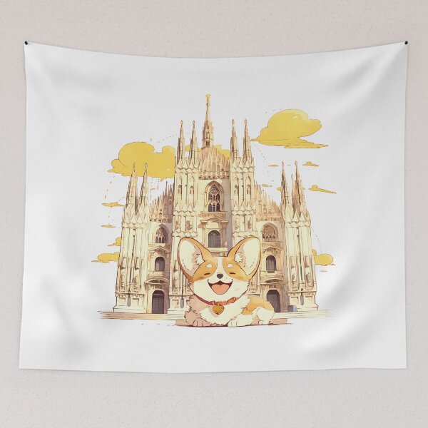 Item preview, Cute Corgi in Milan designed and sold by yinyuecreation.