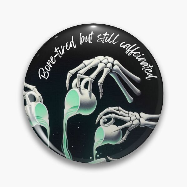 Item preview, Skeleton Holding coffee mug classic T shirt fall art spooky decor skeleton quote designed and sold by inkfluenceart.