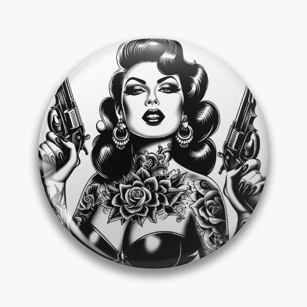 Item preview, Tattoo Gun Girl designed and sold by PulpVintage.