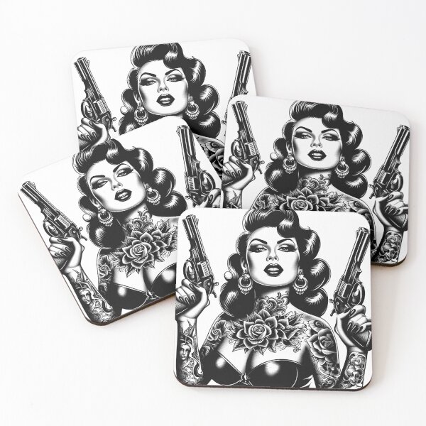 Item preview, Tattoo Gun Girl designed and sold by PulpVintage.