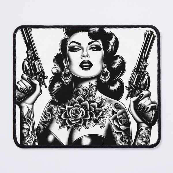 Item preview, Tattoo Gun Girl designed and sold by PulpVintage.
