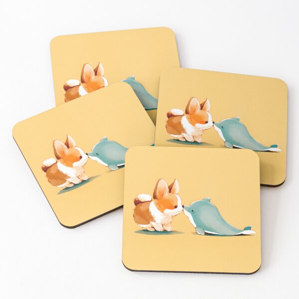 Item preview, Cute Corgi and dolphin designed and sold by yinyuecreation.