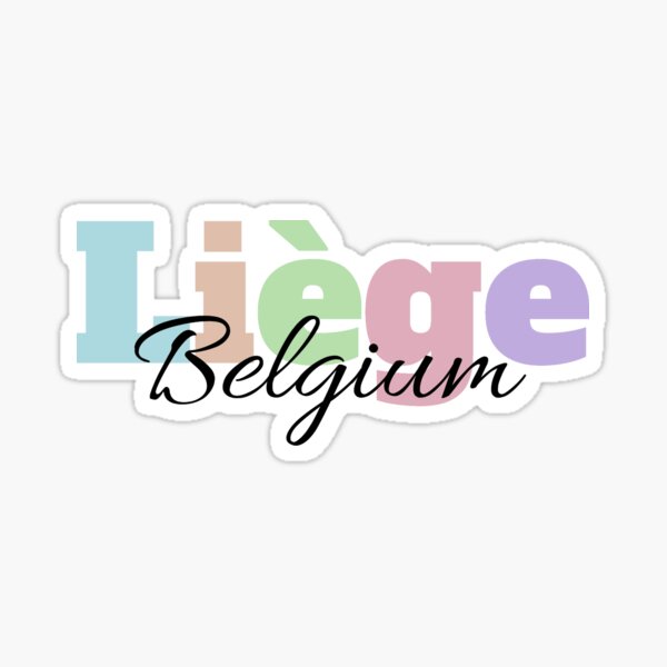 Liège Belgium Travel Luggage Sticker