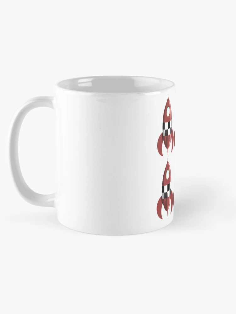 Thumbnail 5 of 6, Coffee Mug, Six Red Retro Rockets designed and sold by Ravvick.