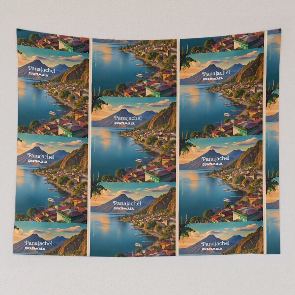 Item preview, Wall  Art Guatemala | Panajachel Lake Travel Vintage Poster designed and sold by kestrada2906.