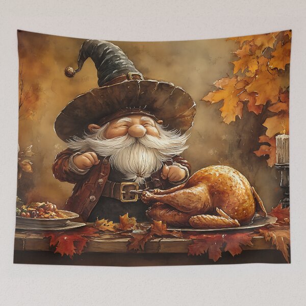Item preview, Thanksgiving Feast with the Gnomes designed and sold by Boddicca.