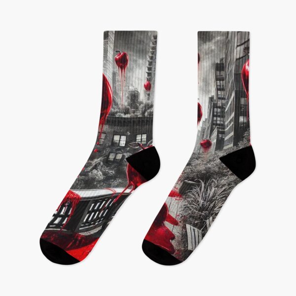 Item preview, The High Line Covered in Crimson Apples | NYC Big Apple Art designed and sold by The Gothem Apple Collection.