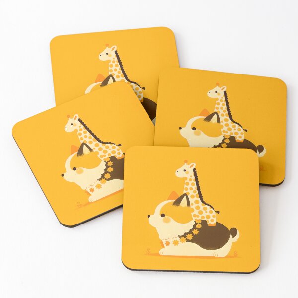 Item preview, Cute Corgi and giraffe designed and sold by yinyuecreation.