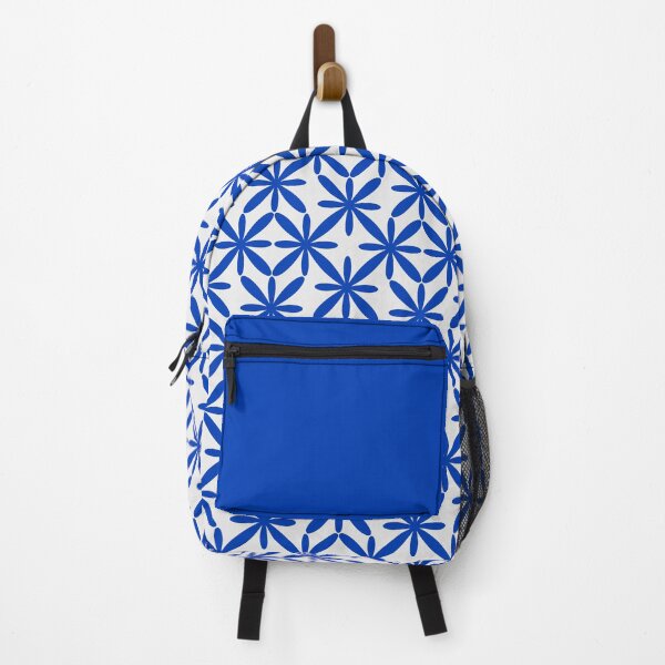Item preview, Royal Blue Minimalist Geometric Floral Pattern designed and sold by Ana Cá Art & Design.
