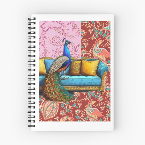Item preview, Indian Boho Peacock Folk Print | Madhubani Art | Traditional Art | Indian Background | Mehendi | Sangeet | Bollywood Decor | Dancing Peacock designed and sold by inkfluenceart.