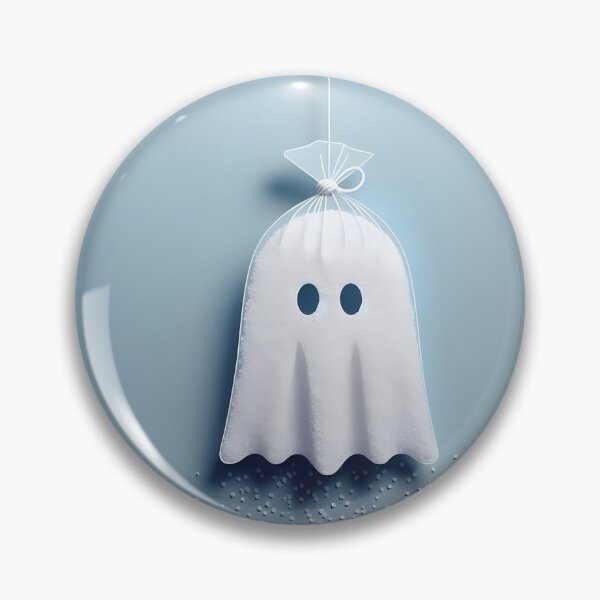 Item preview, Funny Halloween Drug Baggie Ghost with rolled Straw and Glass Mirror, Trick or Treating  designed and sold by SomniferumWars.