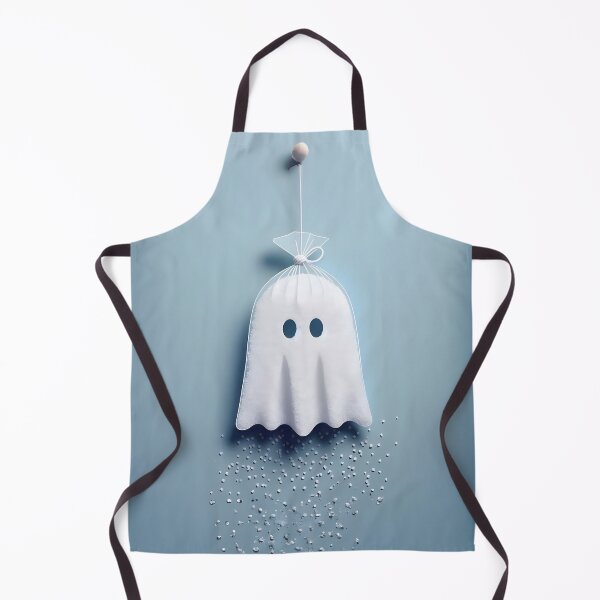 Item preview, Funny Halloween Drug Baggie Ghost with rolled Straw and Glass Mirror, Trick or Treating designed and sold by SomniferumWars.