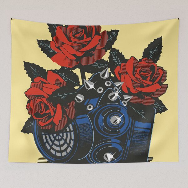 Item preview, Roses and Gas Mask With Studs designed and sold by vatainami.