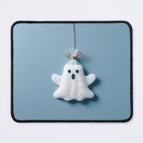 Item preview, Funny Halloween Drug Baggie Ghost with rolled Straw and Glass Mirror, Trick or Treating designed and sold by SomniferumWars.