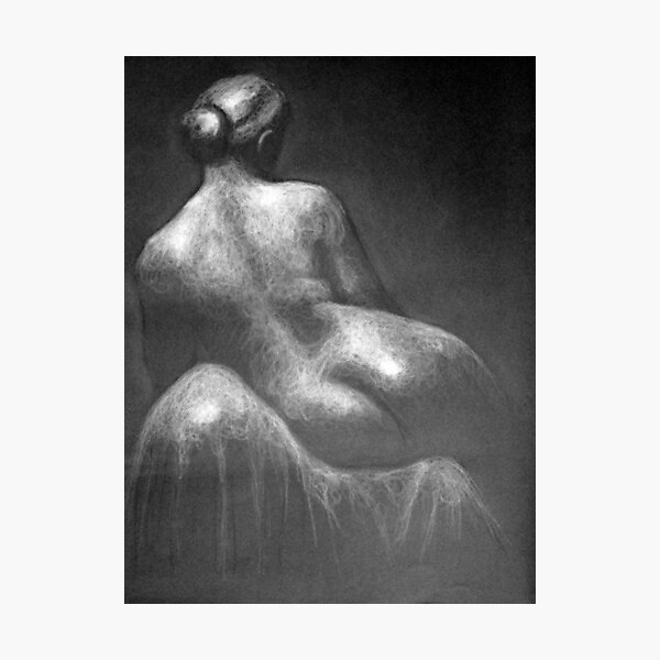 Female Back drawing by Adelaide Artist Avril Thomas Photographic Print