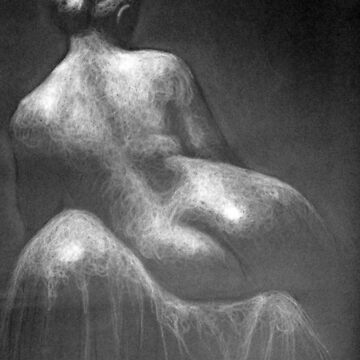 Artwork thumbnail, Female Back drawing by Adelaide Artist Avril Thomas by AvrilThomasart