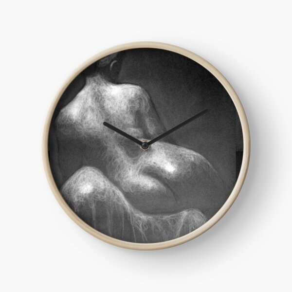 Female Back drawing by Adelaide Artist Avril Thomas Clock
