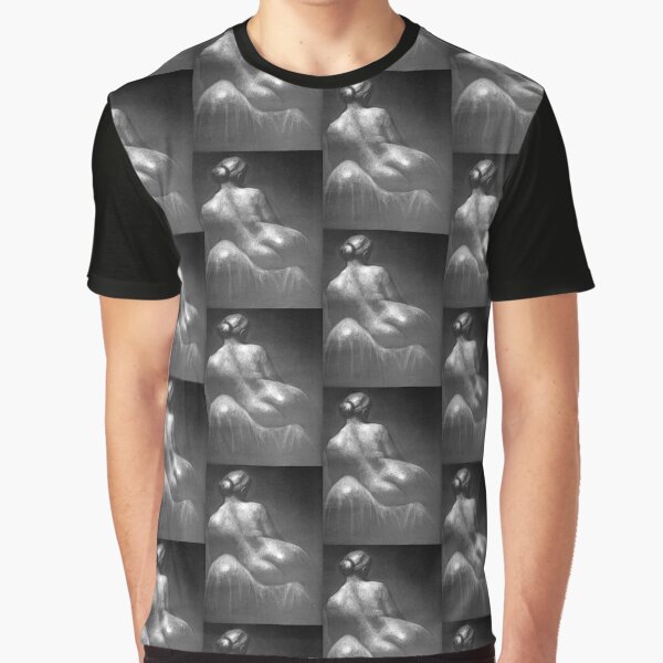 Female Back drawing by Adelaide Artist Avril Thomas Graphic T-Shirt