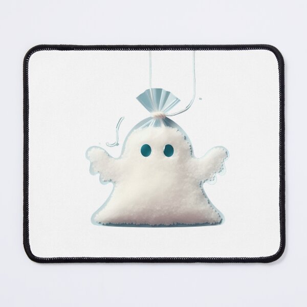 Item preview, Funny Halloween Drug Baggie Ghost with rolled Straw and Glass Mirror, Trick or Treating designed and sold by SomniferumWars.