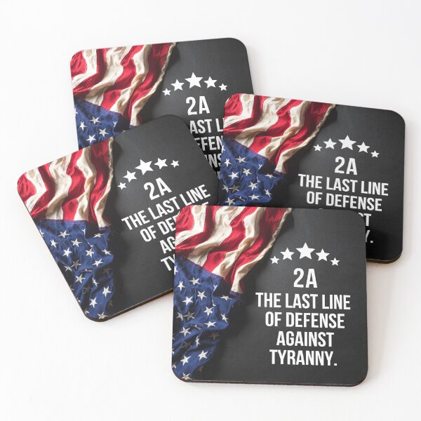 Item preview, 2A Last Line of Defense Against Tyranny USA Flag Patriotic designed and sold by Neeshki.