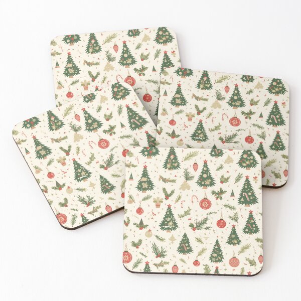 Item preview, Christmas trees and ornaments, Pines and spruces forest - Christmas trees decorations pattern designed and sold by mind-coloring.