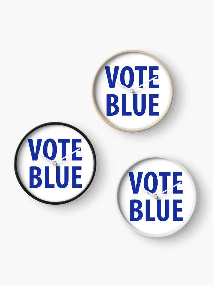 Thumbnail 3 of 4, Clock, Vote blue designed and sold by Rachel the Artist .