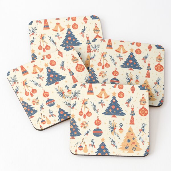 Item preview, Christmas trees and ornaments, Pines and spruces forest - Christmas trees decorations pattern designed and sold by mind-coloring.
