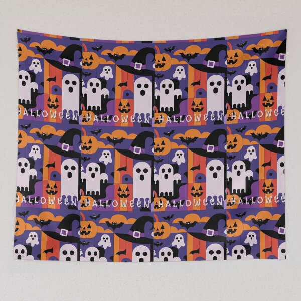 Item preview, Cute  ghost ,bat and  carving pumpkin  halloween brafdesign designed and sold by Brafdesign.